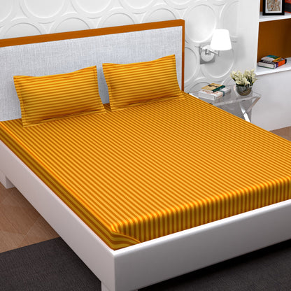 PAVO Tranquil Luxurious Premium Hotel Quality  (Honey Orange) King size Bedsheet