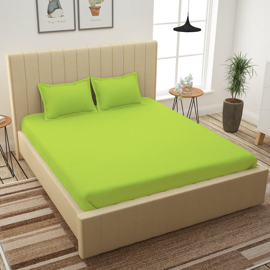 Forever 300 TC Neon Green King Size Bedsheet