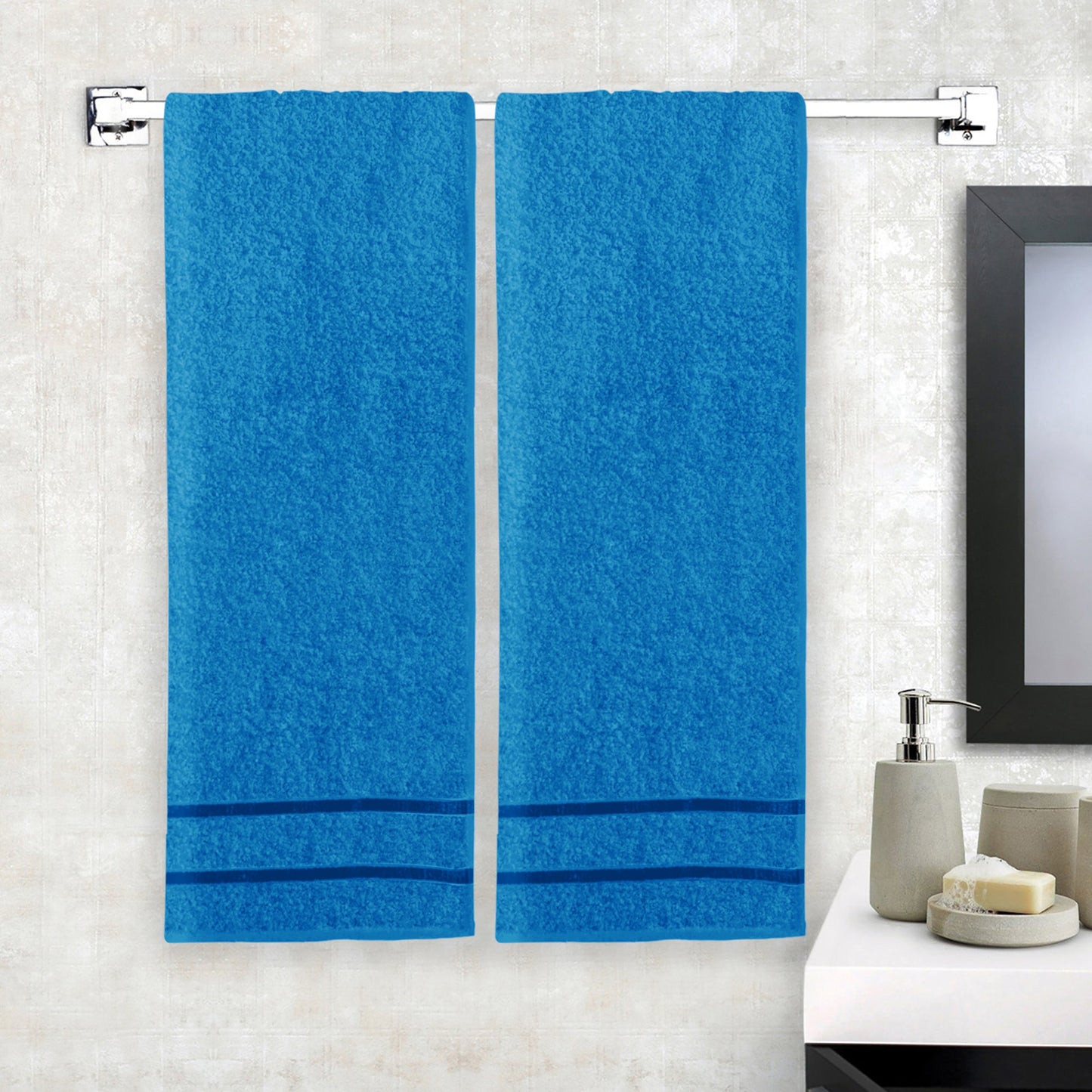 Story@Home 2 Units 100% Cotton Bath Towels - Blue