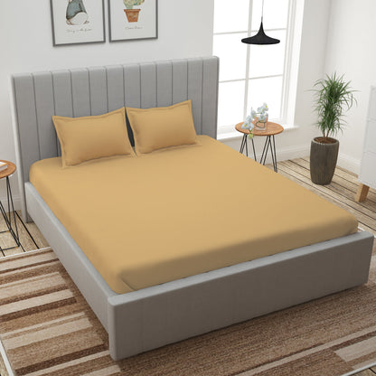 Forever 300 TC Sepia Beige King Size Bedsheet