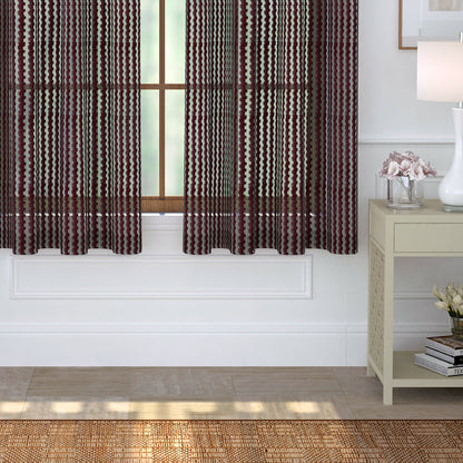 2 Pcs Purple Aura Sheer Net Polyester Window/Door/Long Door Curtains