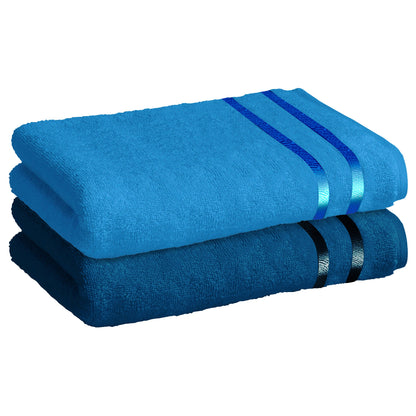 Story@Home 2 Units 100% Cotton Bath Towels - Navy Blue and Blue