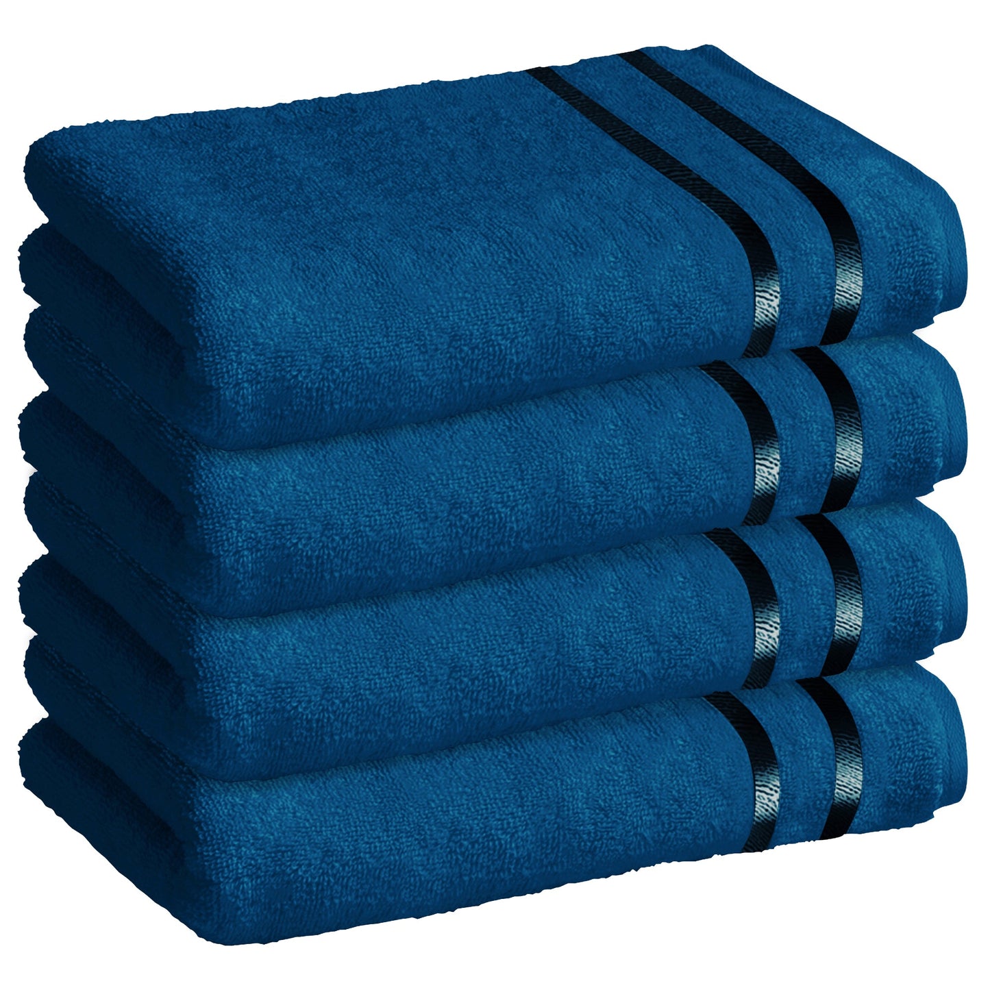 Story@Home 4 Units 100% Cotton Bath Towel - Navy Blue