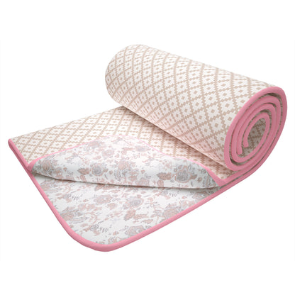 Super Soft Reversible Cotton Double Dohar Pink