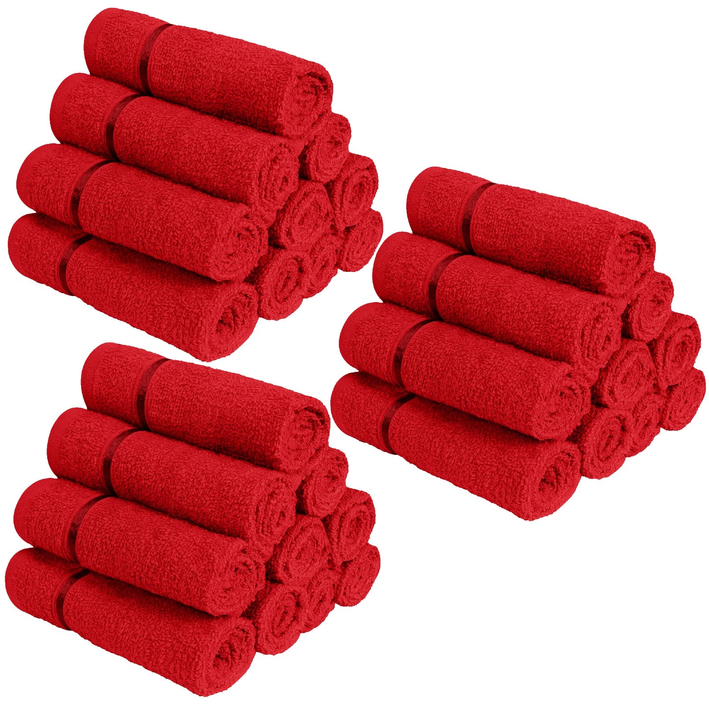 Story@Home 30 Units 100% Cotton Face Towels - Wine Red