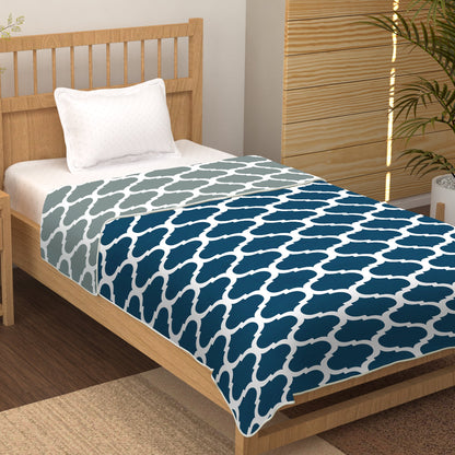 Super Soft Cambric Cotton Blue Grey Abstract - Dohar