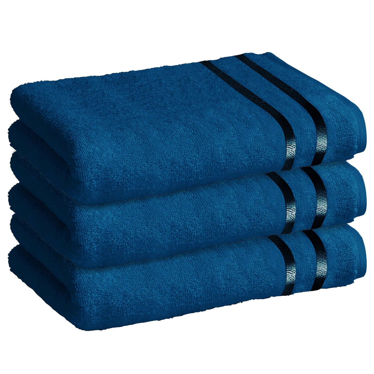 Story@Home 3 Units 100% Cotton Bath Towels - Navy