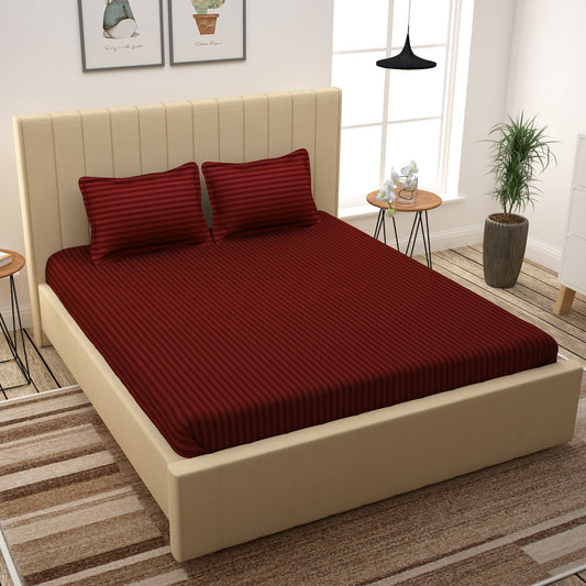 Forever Cotton 300 TC Red King Size Bedsheet