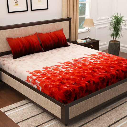 Tevel 300 TC Red King Size Bedsheet