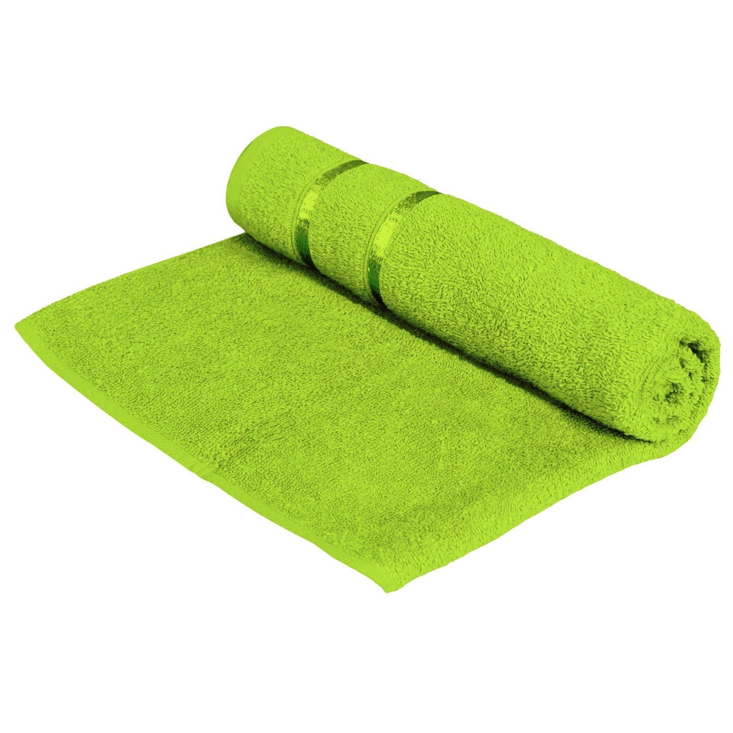 Story@Home 2 Units 100% Cotton Bath Towels - Green and Wine Red