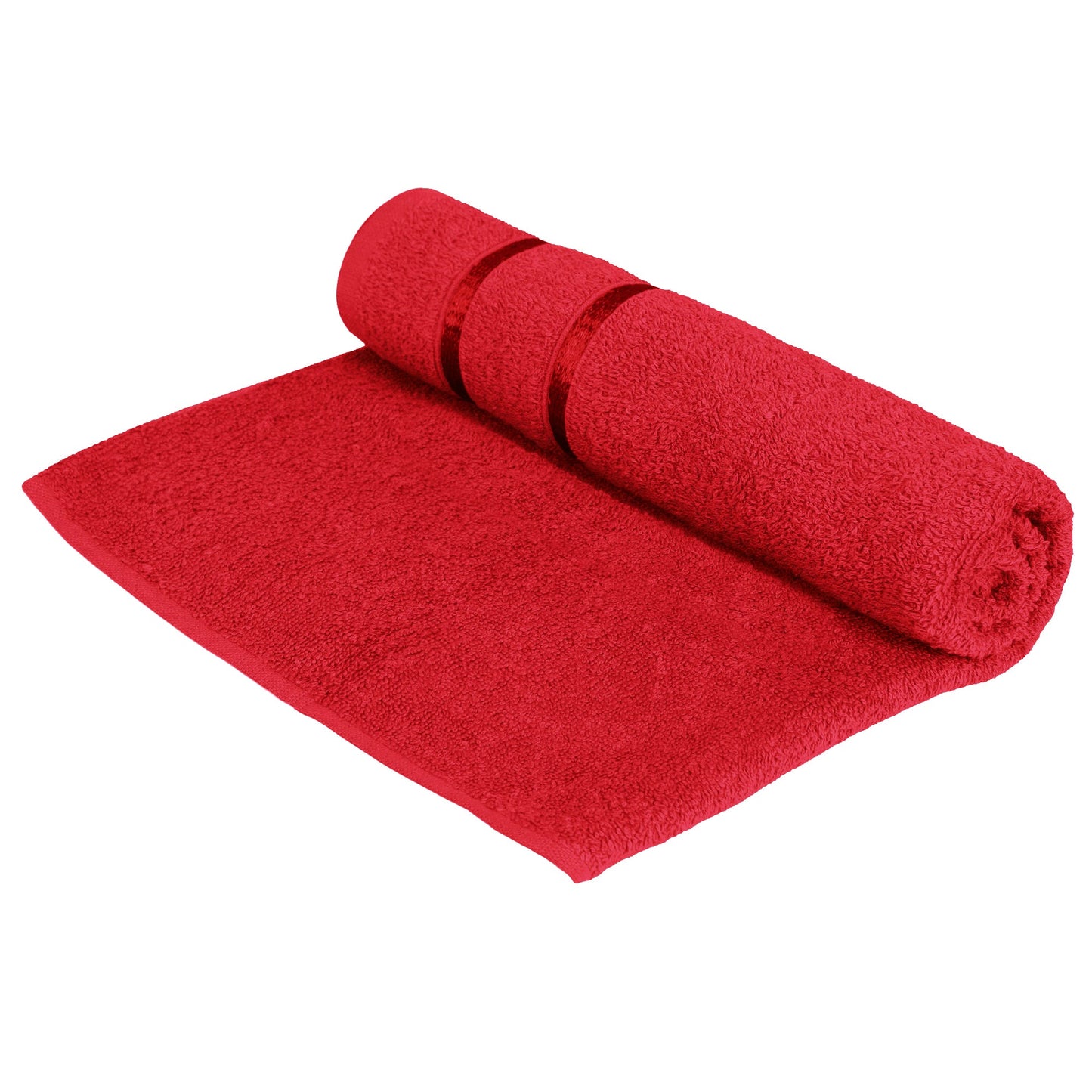 Story@Home 4 Units 100% Cotton Bath Towel - Wine Red