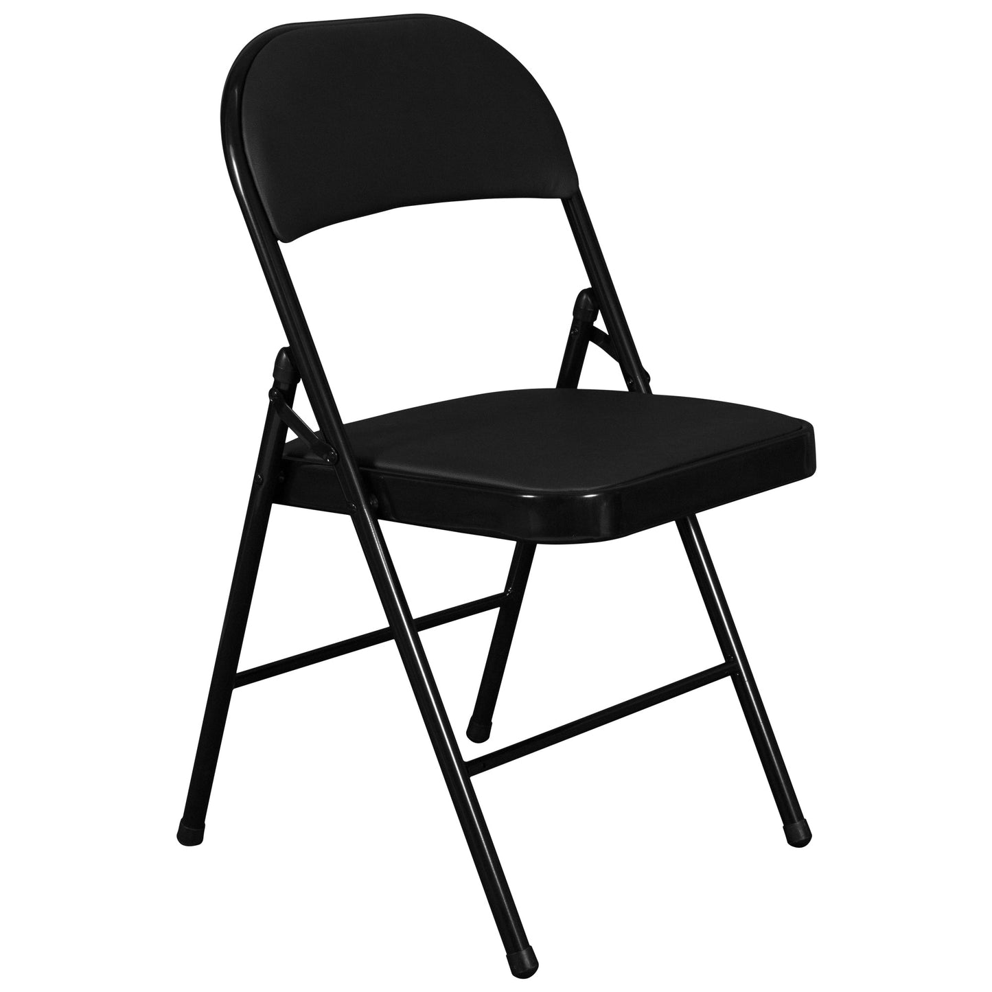 Folding Padded Black Metal Chair