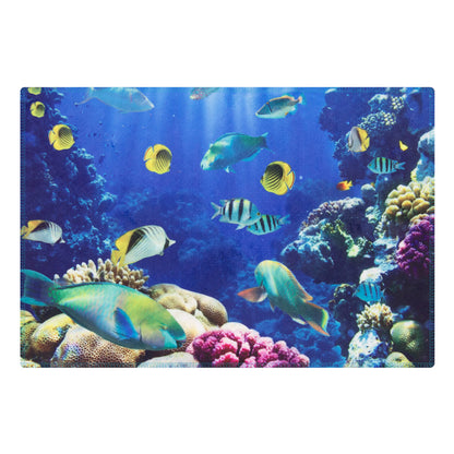 Story@Home 2 Units Premium Fabric Modern City Aqua Door Mat - Blue - 60 cm X 40 cm