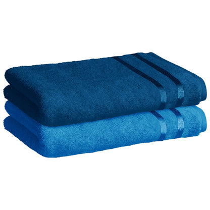 Story@Home 2 Units 100% Cotton Bath Towels - Blue and Navy Blue