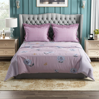Studio Luxurious 144 TC 100% Cotton Purple Double Bedsheet