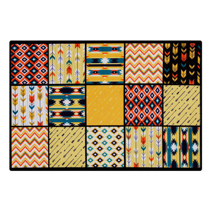 Story@Home 2 Units Premium Fabric Modern City Aqua Door Mat - Multicolor - 60 cm X 40 cm