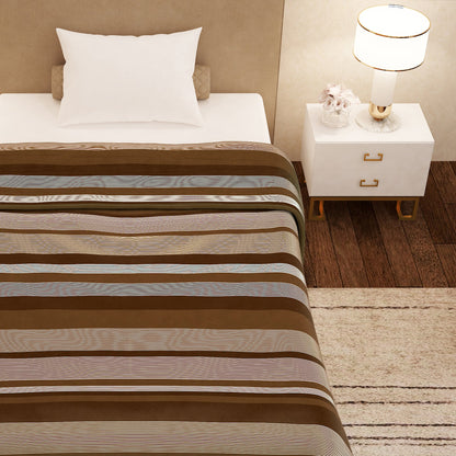 Premium Brown Single Flannel Blanket
