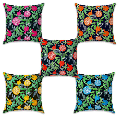 Story@Home Multicolor Graphic Polyester 5 Units of Helio Cushion Covers