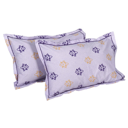 PAVO Tranquil Luxurious Light Purple Abstract 1 King Size Bedsheet with 2 Pillow Covers