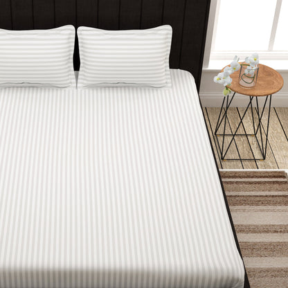 Forever Cotton 300 TC White  King Size Bedsheet