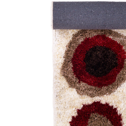 Circle Pattern Beige Carpet for Living Room & Bedroom