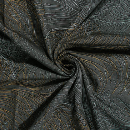 MOLLIS HOMES SUPER KING SIZE BEDSHEET - Seamless Feather Pattern, Cyan