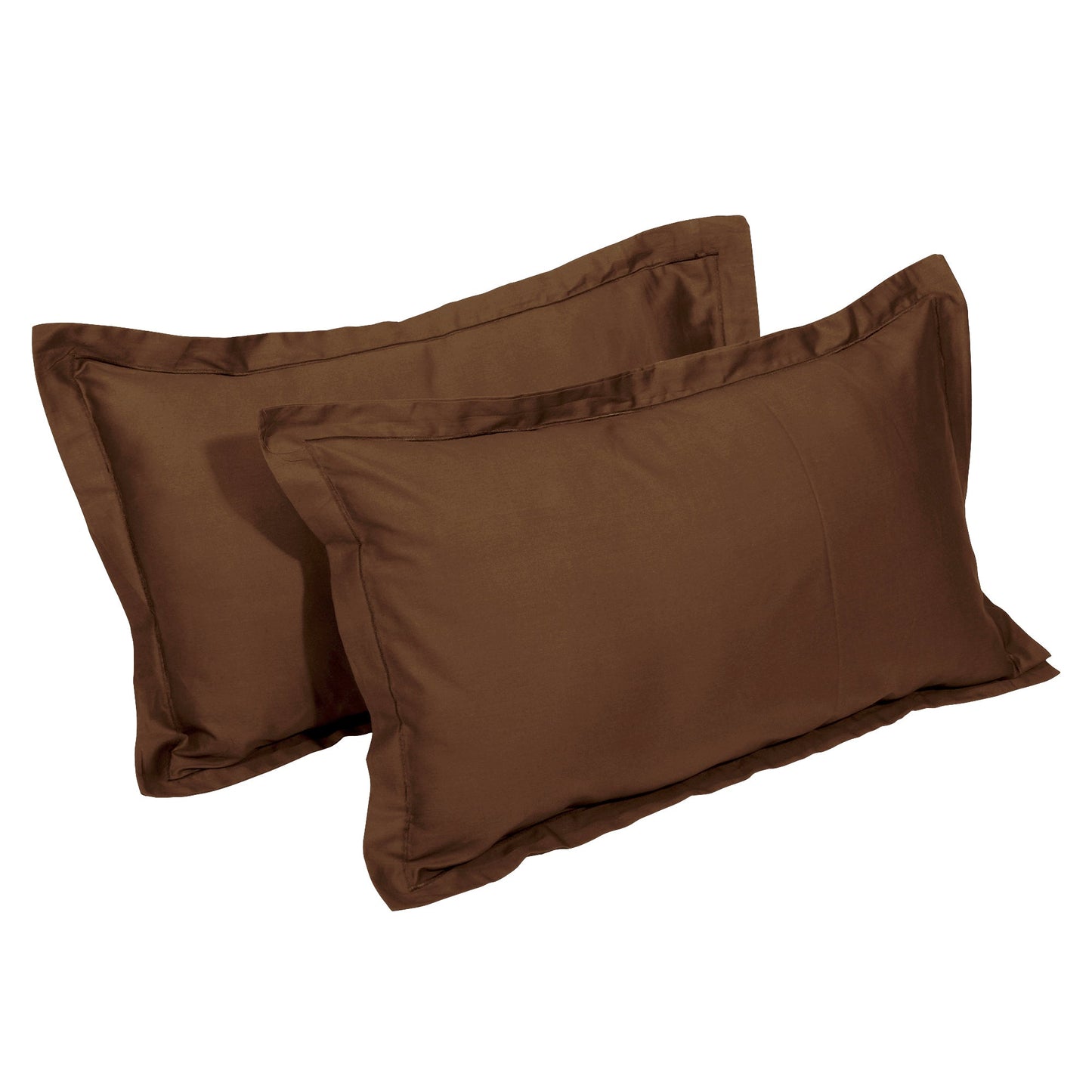 PAVO Tranquil Solid Luxurious King Bedsheet (Peach and Choco Brown)