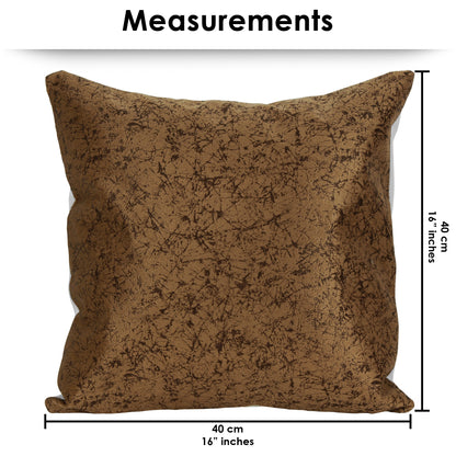 Story@Home Brick Brown Criss Cross Grunge Polyester 6 pcs of Alegra Cushion Covers