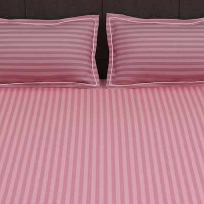 300 TC Pink 1 King Size Bedsheet With 2 Pillow Cover