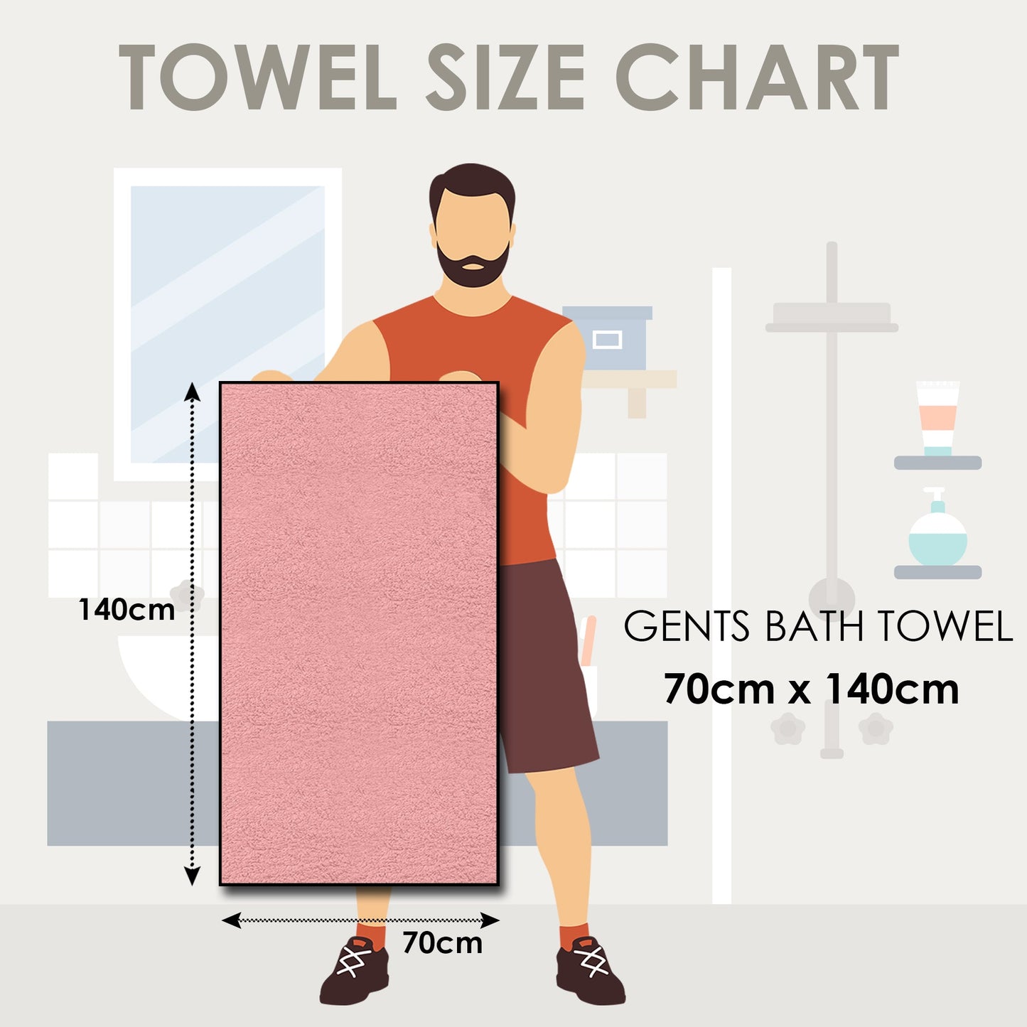 Story@Home 2 Units 100% Cotton Bath Towels - Blue and Wine Red