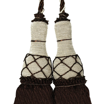 Set Of 4 Home Decorative Braided Tassel Rope Tiebacks