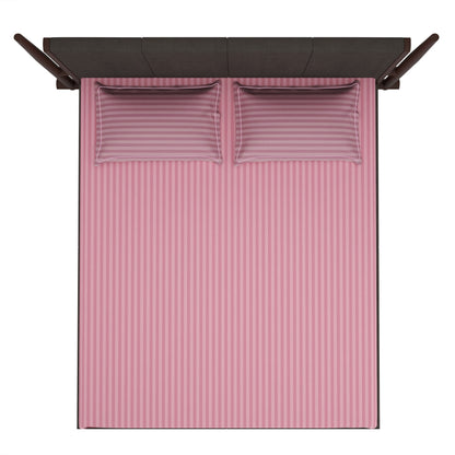 300 TC Pink 1 King Size Bedsheet With 2 Pillow Cover