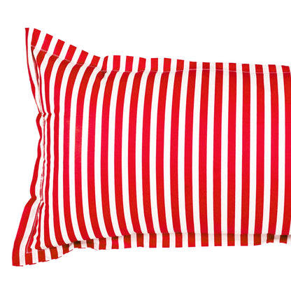 Story@Home 210 TC 100% Cotton Red 2 Single Bedsheet Combo with 2 Pillow Covers