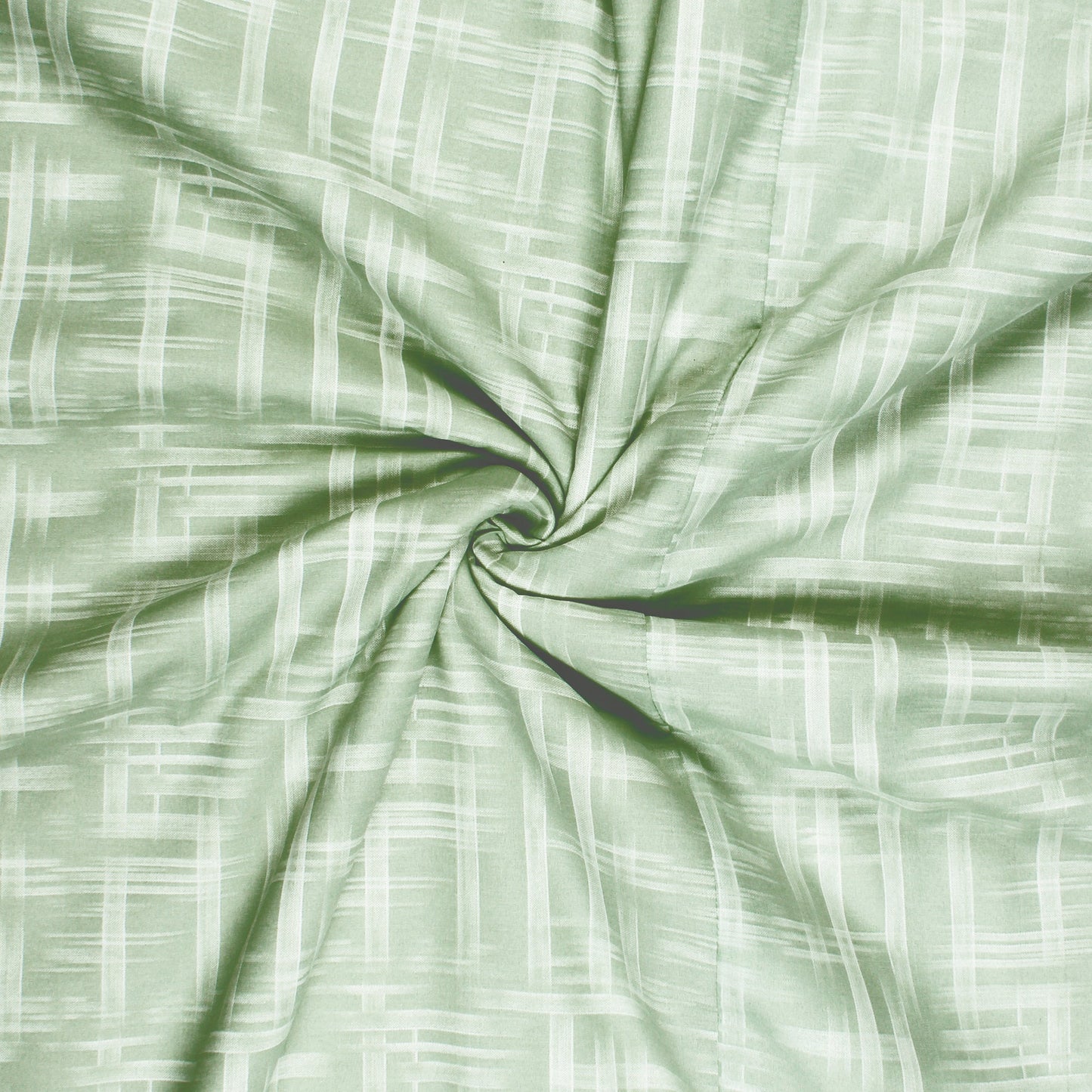 Super Soft Reversible Green & White Criss Cross Cotton Double Dohar