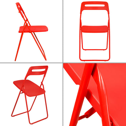 Premium Red Plastic Folding Leisure Office & Dining Chair