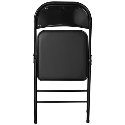 Folding Padded Black Metal Chair