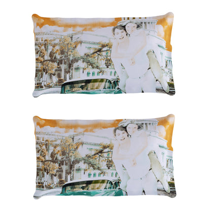Pure Cotton Yellow 300 TC Tevel King Size Bedsheet