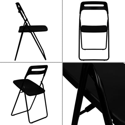 Premium Black Plastic Folding Leisure Office & Dining Chair