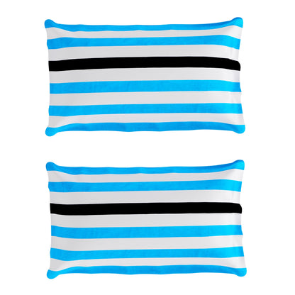 Metro 186 TC 100% Cotton White and Black Double Bedsheet