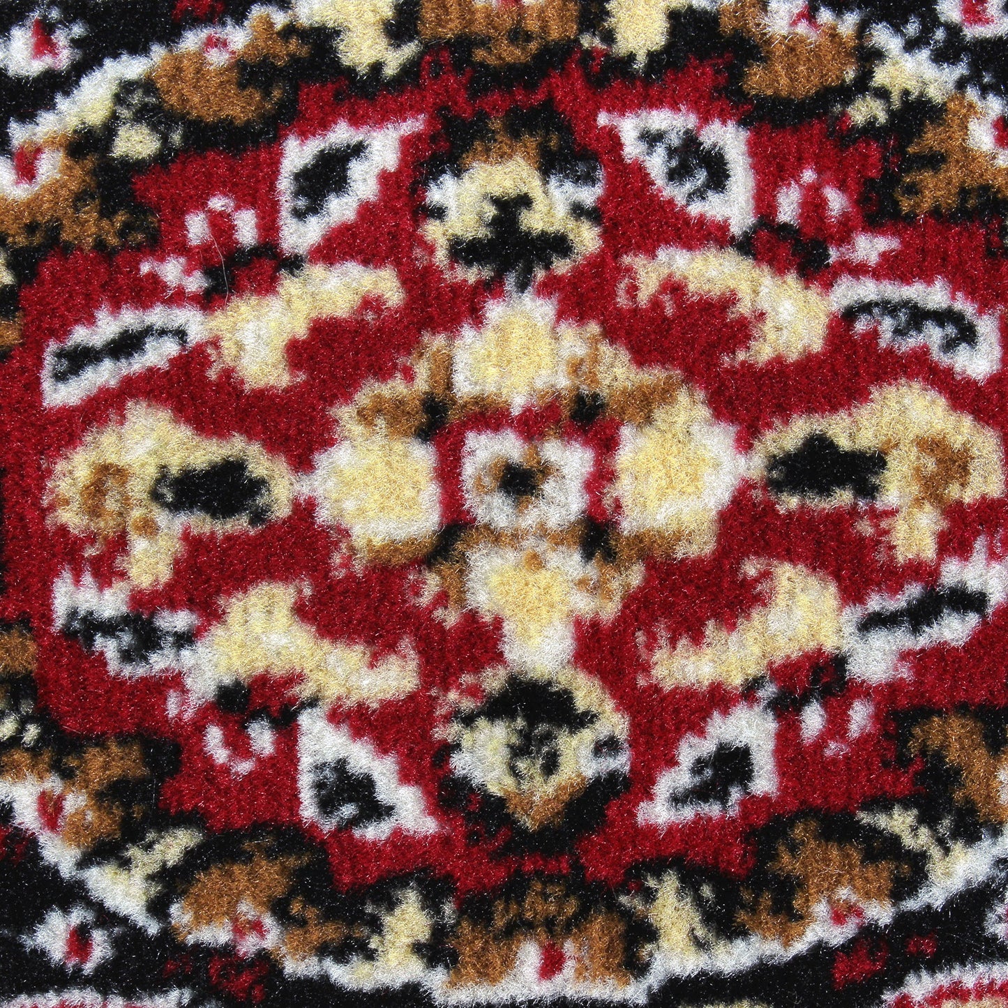 Red Motif Rustico Rug/Carpet with Anti Skid Backing