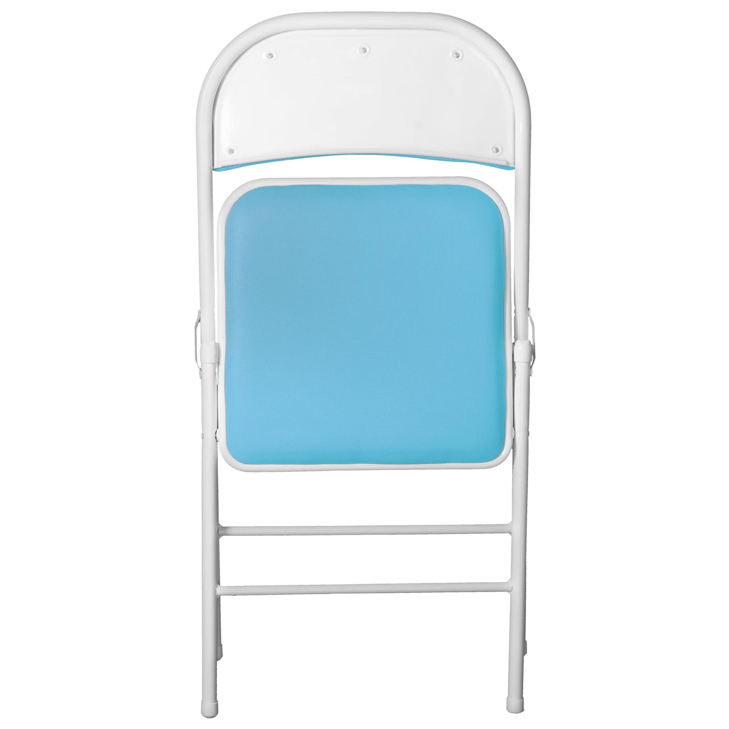 Folding Padded Sky Blue Solid Foldable Designer Chair