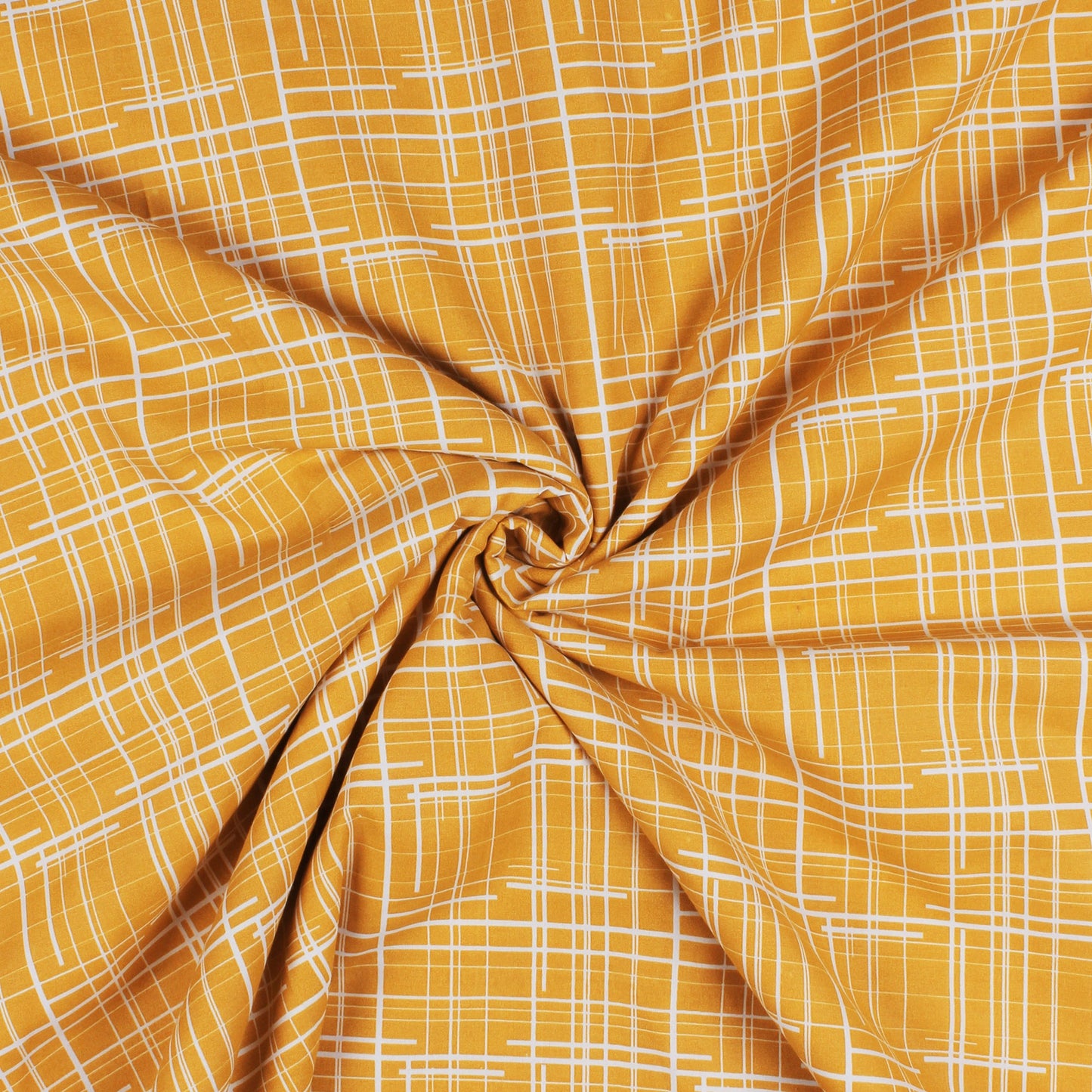 Super Soft Reversible Yellow & White Criss Cross Cotton Double Dohar