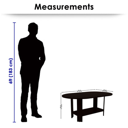 Lazywud Coffee Table For Living Room (Dark Wenge)
