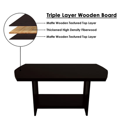 Lazywud Coffee Table For Living Room (Dark Wenge)