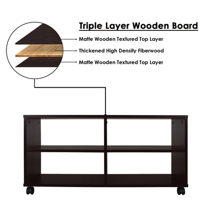 Lazywud TV Unit For Living Room (Dark Wenge)