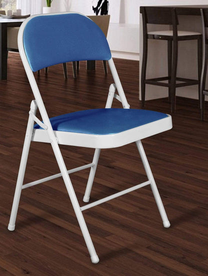 Padded Blue Metal Cafe /Kitchen/ Garden and Outdoor Folding Chair