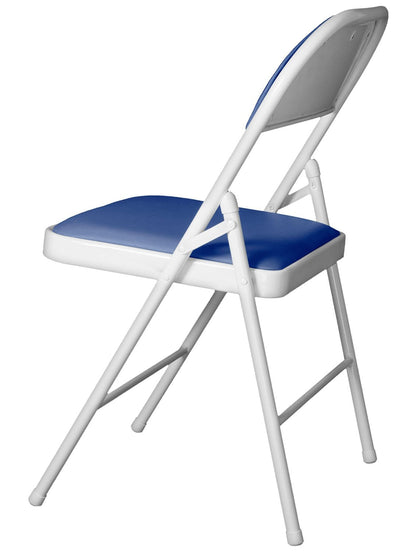 Padded Blue Metal Cafe /Kitchen/ Garden and Outdoor Folding Chair