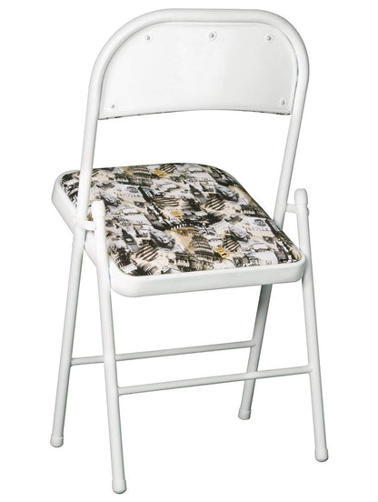 Padded Multicolor Metal Cafe /Kitchen/ Garden and Outdoor Folding Chair