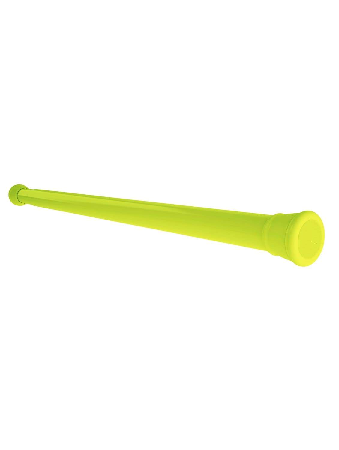 Modern Simple Lightweight Adjustable Extendable Stable Shower rod - Pack of 2 - Neon Green