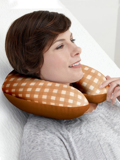 Travel U Shaped Orange Memory Foam Neck Pillow
